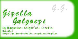 gizella galgoczi business card